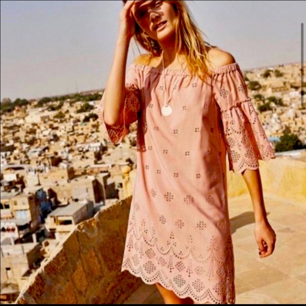 Madewell Pink Off-Shoulder Dress